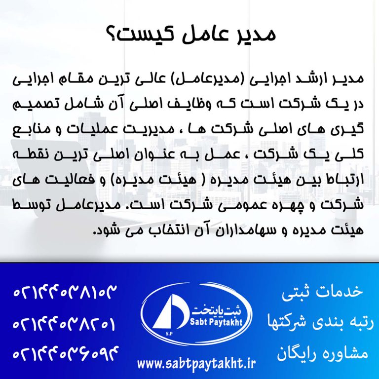 مدیر عامل کیست